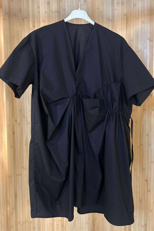 Oscar Raffie Origami Tunic Black /48=